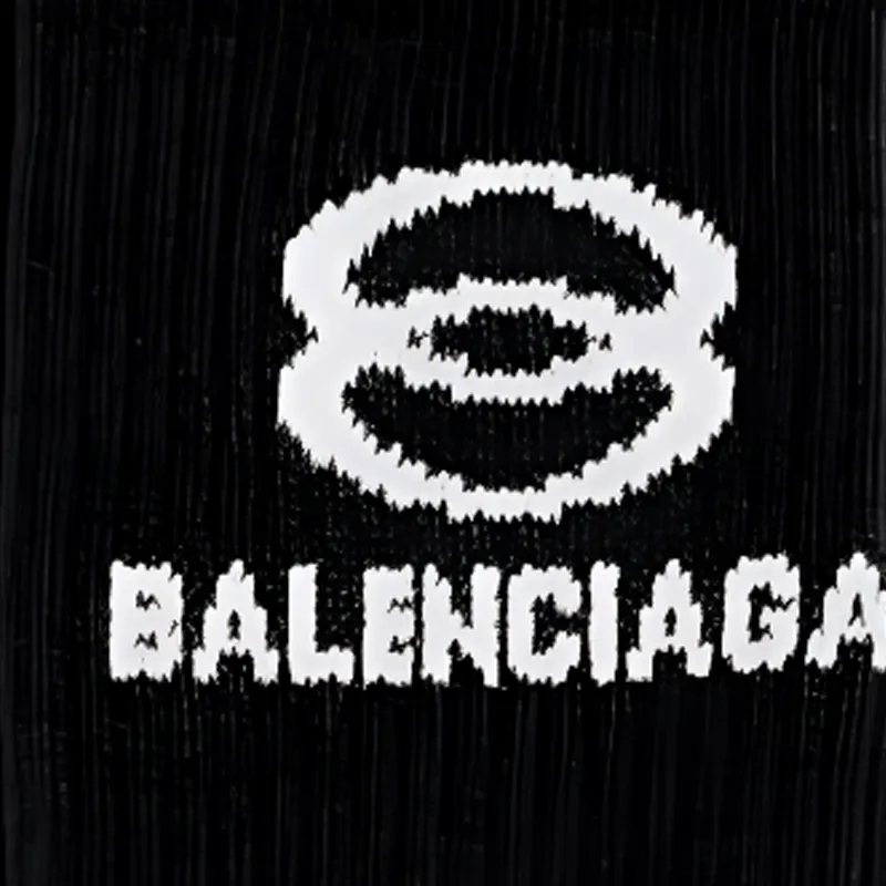 Balenciaga Unity Tennis Socks 'Black/White'-4