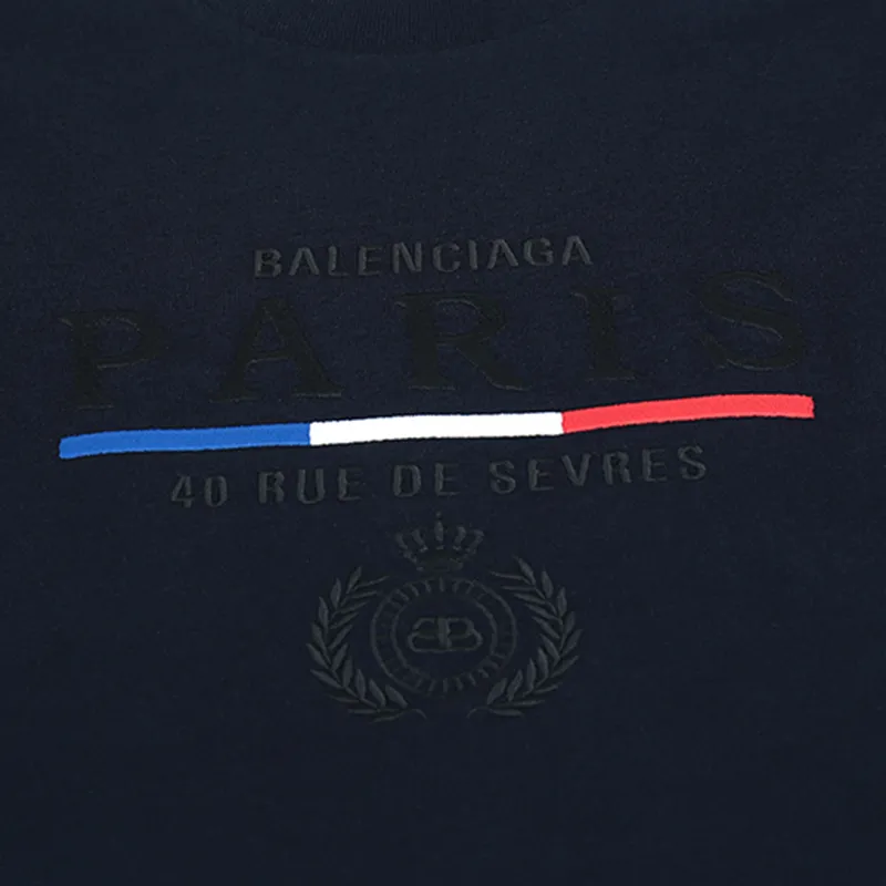 Balenciaga T-Shirts Men Navy-3