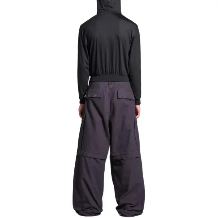 Balenciaga Cargo Pants Loose Fit Style Men's Dark Blue-3