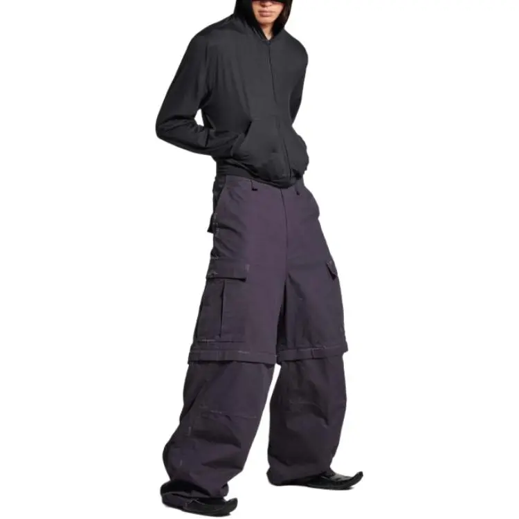 Balenciaga Cargo Pants Loose Fit Style Men's Dark Blue-2