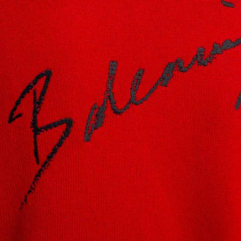 Balenciaga Cashmere Sweaters Women's Red-4