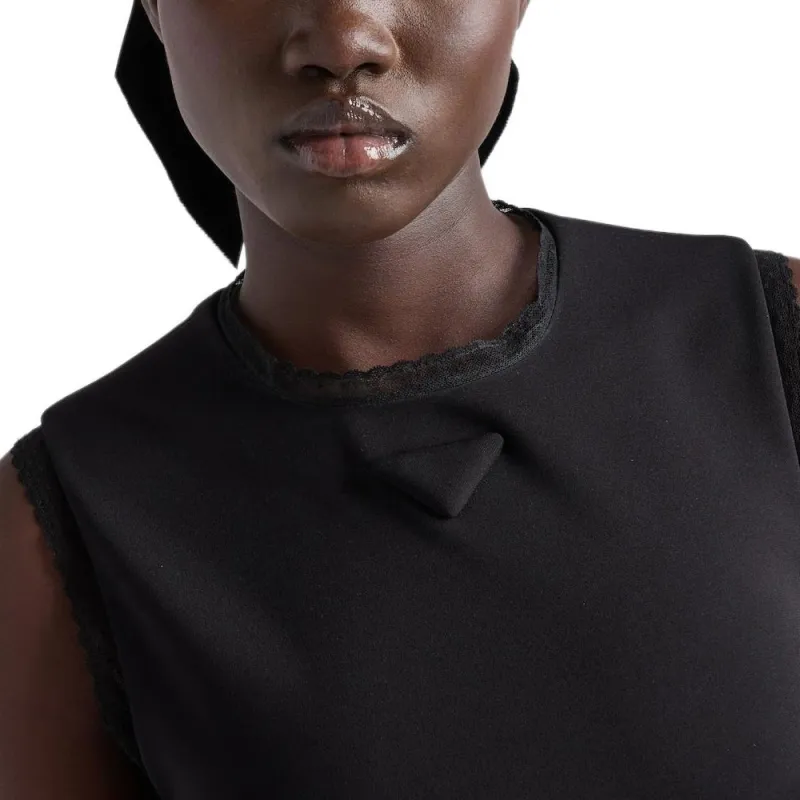 PRADA Sleeveless Dress Women's Black-4