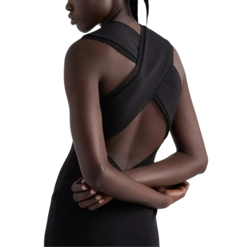PRADA Sleeveless Dress Women's Black-3