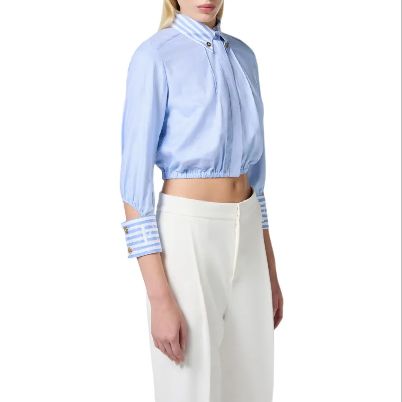 Elisabetta Franchi Striped Poplin Shirt-3