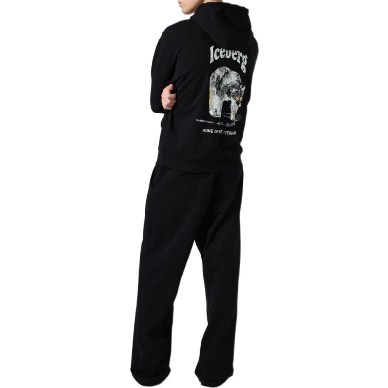 Iceberg Logo Printed Drawstring Hoodie-3