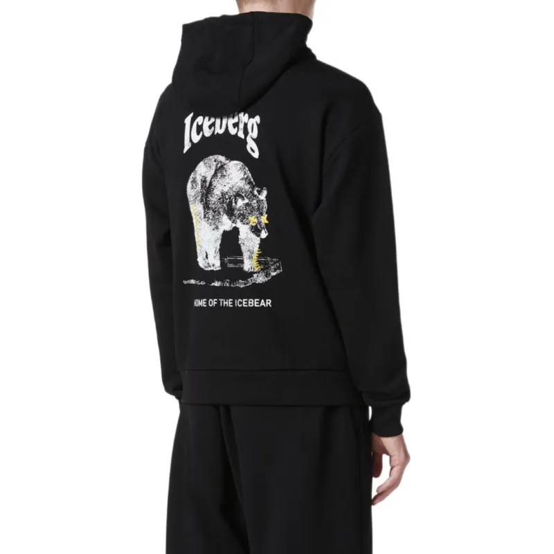 Iceberg Logo Printed Drawstring Hoodie-2
