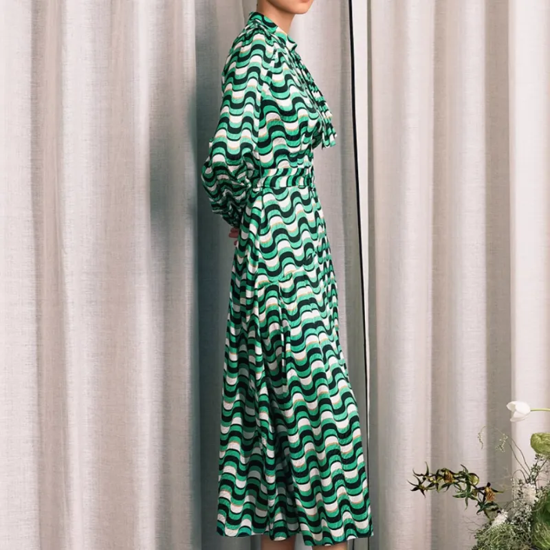 Yiner Long Sleeved Dresses Women's Mint Green-3