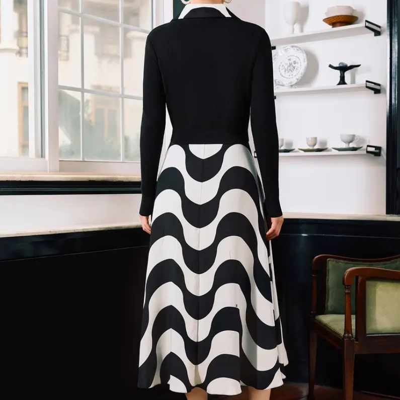 Yiner Long Sleeved Dresses Women's Cream White-2