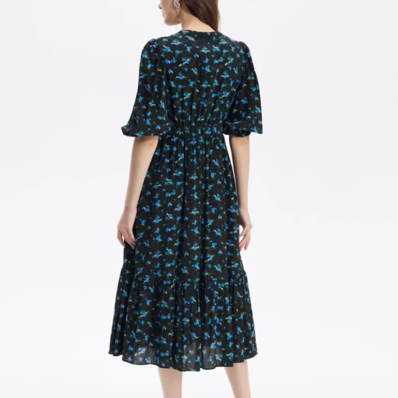 Bebe FW24 Short Sleeved Dresses Women's Black Multicolor-1