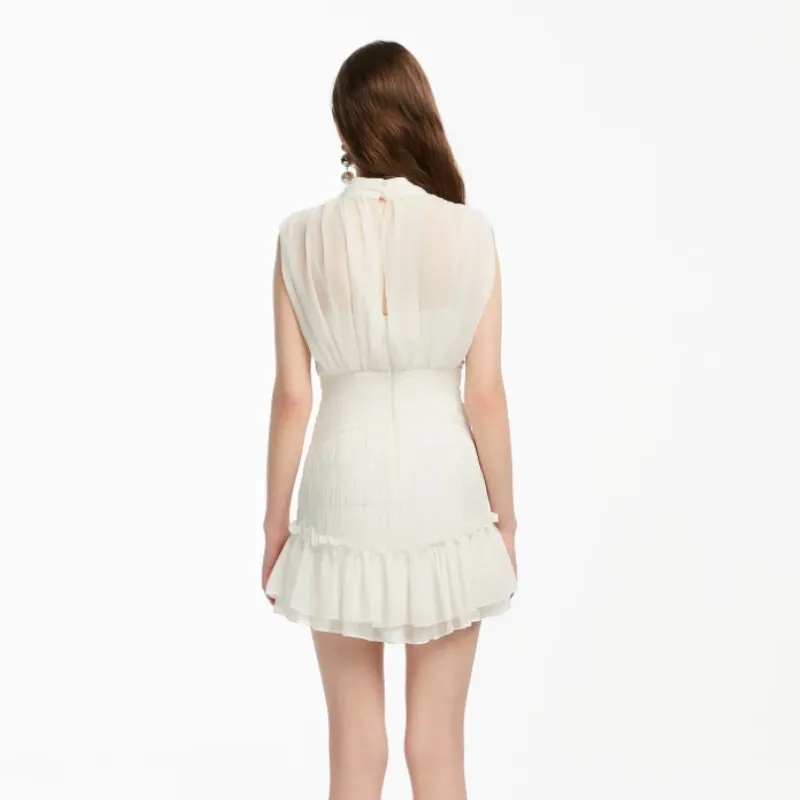 Bebe SS24 Sleeveless Dress Women's Ecru-1