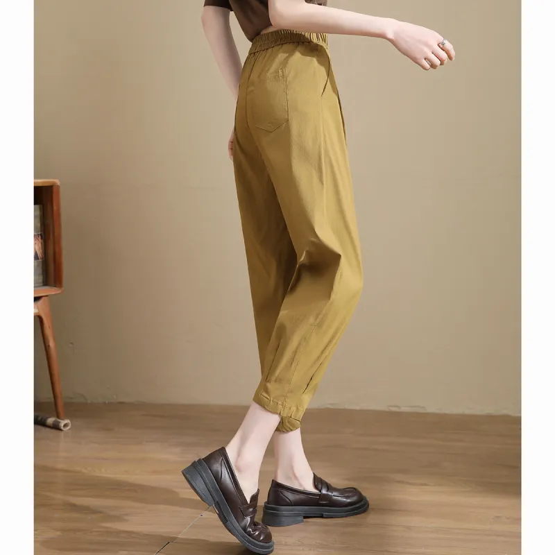 TERRE BLEUE Casual Pants Women's Khaki Green-2