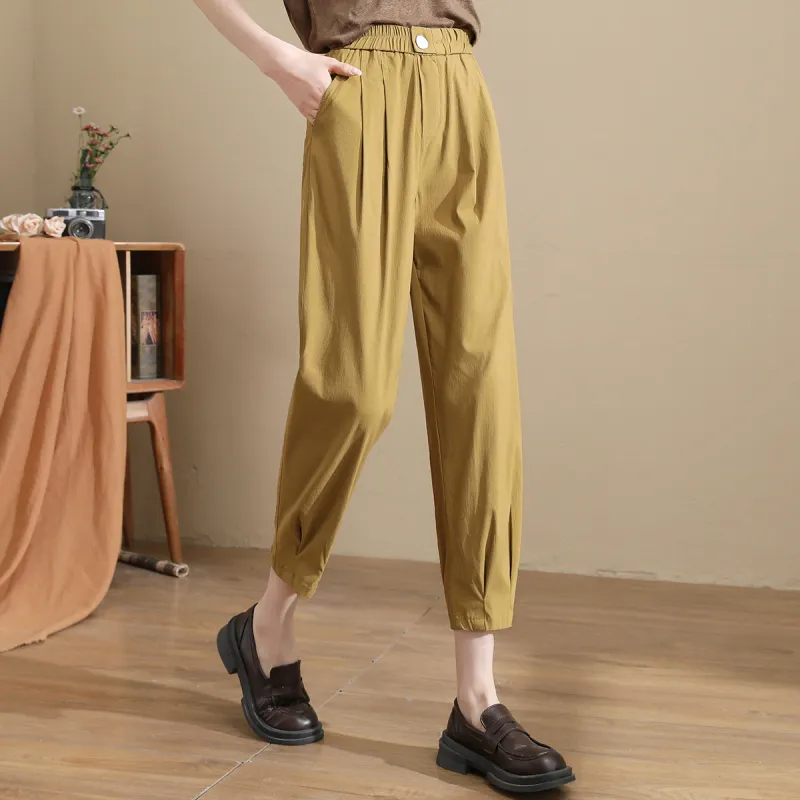 TERRE BLEUE Casual Pants Women's Khaki Green-1