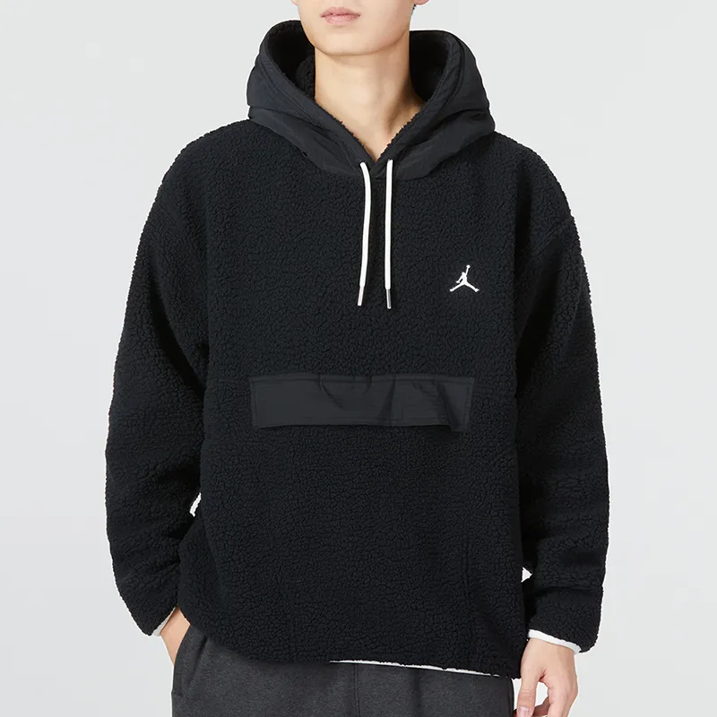 Jordan Sweatshirts Unisex Black Comes With Necklace-3