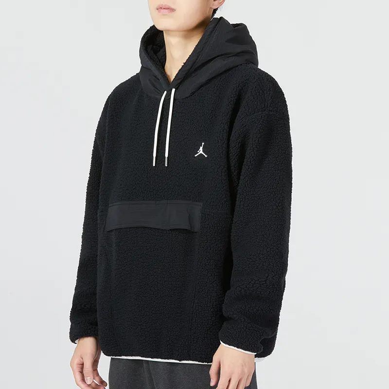 Jordan Sweatshirts Unisex Black Comes With Necklace-5