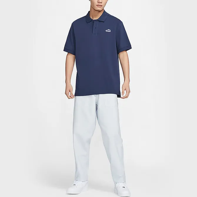 Nike Polo Shirts Men Blue-2
