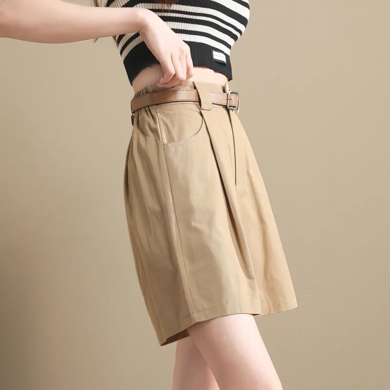 TERRE BLEUE Casual Shorts Women's Khaki-4
