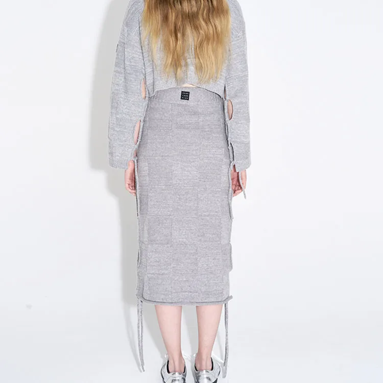 VVNK JANE PLUS SS24 Casual Long Skirts Women's Dark Gray-3
