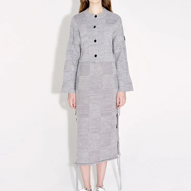 VVNK JANE PLUS SS24 Casual Long Skirts Women's Dark Gray-1