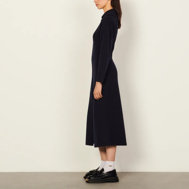 Sandro Long-Sleeved Dresses Women's Marine Blue-2