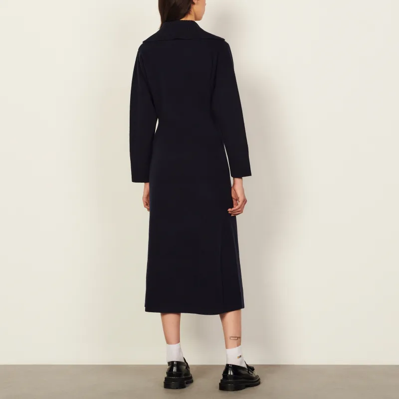 Sandro Long-Sleeved Dresses Women's Marine Blue-1