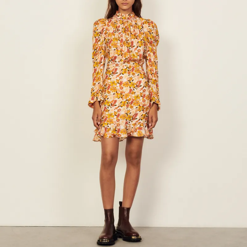 Sandro Long-Sleeved Dresses Women's Orange-2