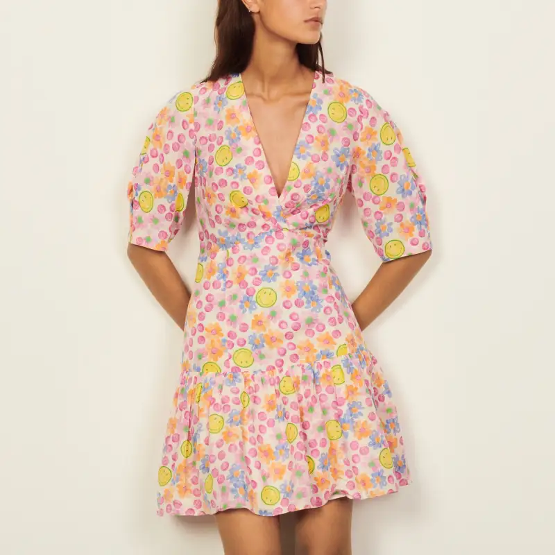 Sandro Short-Sleeved Dresses Women's Multicolor-1