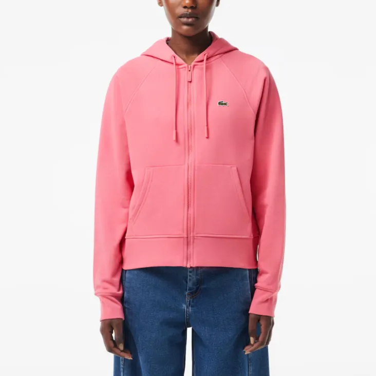 LACOSTE Zip-up Piqué Hoodie-1