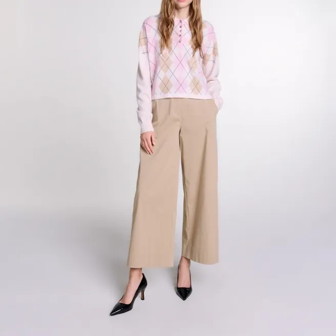 Maje Argyle knit Sweater-1