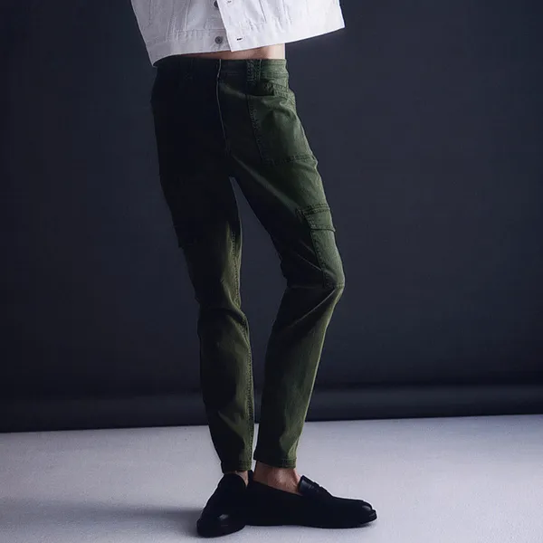 H&M Cargo Pants Women's Khaki Green-1