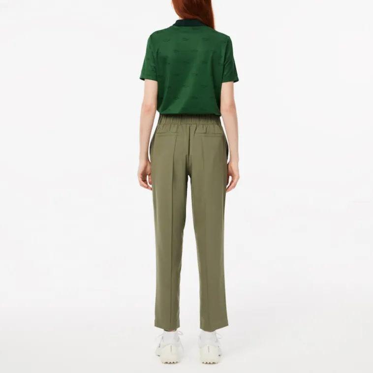 LACOSTE Casual Pants Women's Khaki Green-3