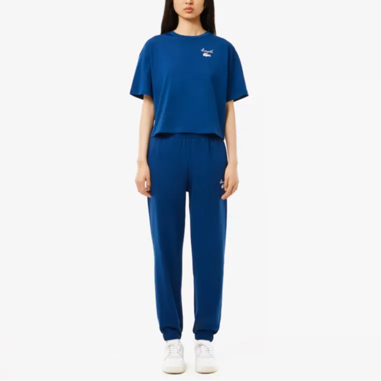 LACOSTE Knitted Sweatpants Women's Blue-2