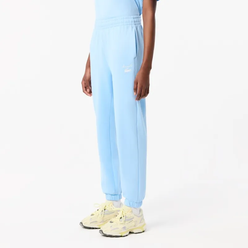 LACOSTE Knitted Sweatpants Women's Light Blue-4
