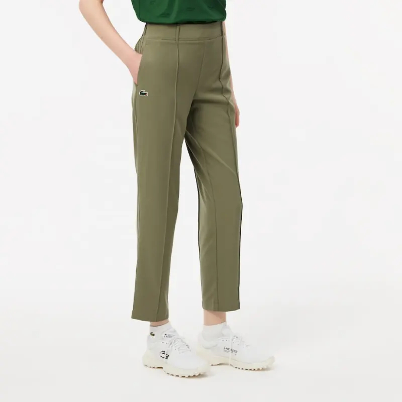 LACOSTE Casual Pants Women's Khaki Green-4