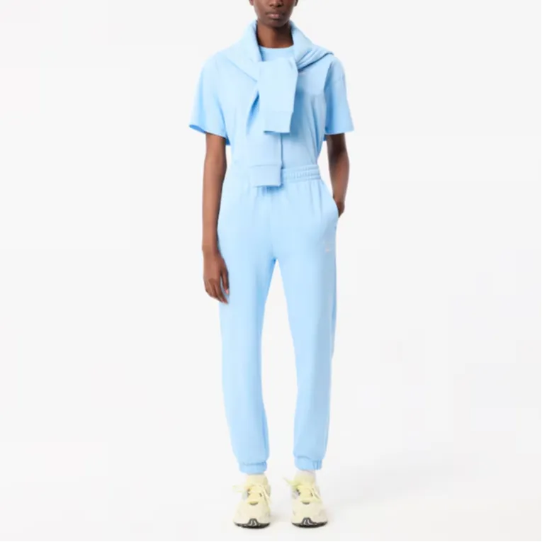 LACOSTE Knitted Sweatpants Women's Light Blue-2
