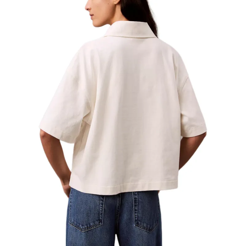 CALVIN KLEIN Polo Shirt Women's Frosted White-1