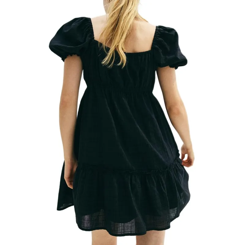 H&M Short Sleeved Dress Women's Black-1