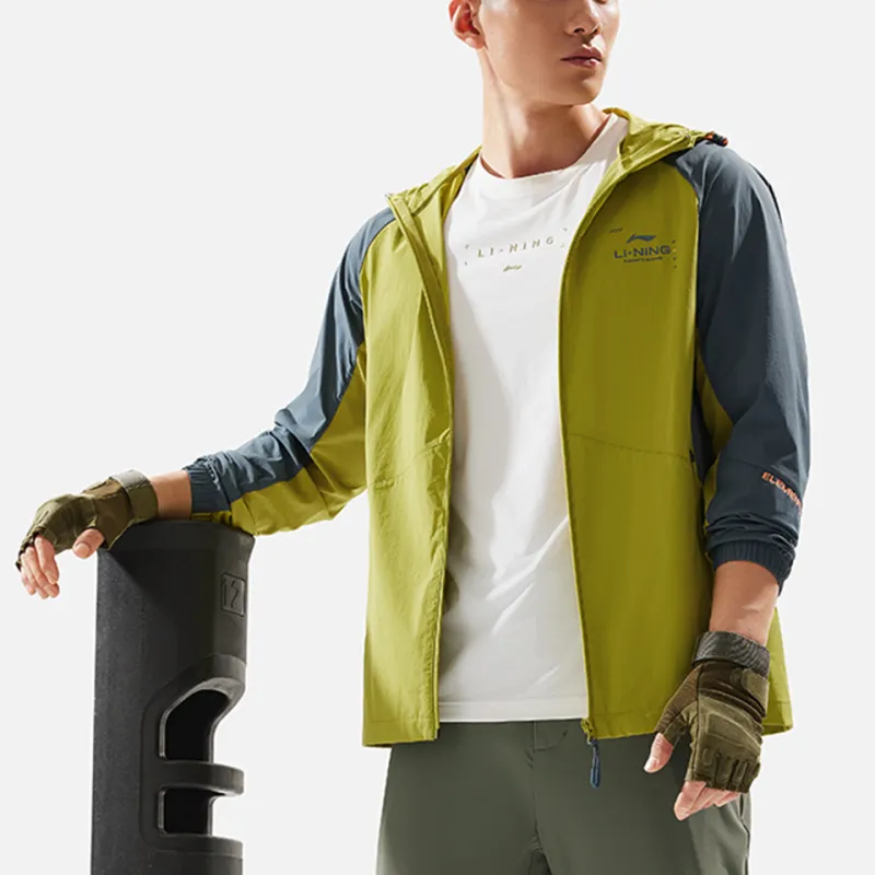 LiNing Trench Coat Men's Water Moss Green/Snail Dark Cyan-2