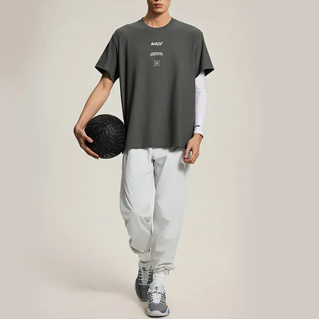 LiNing T Shirt Men's Obsidian Gray-1