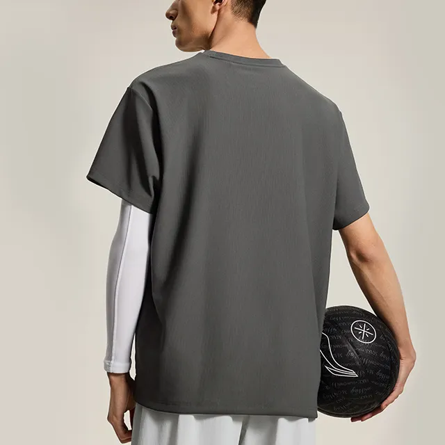 LiNing T Shirt Men's Obsidian Gray-2