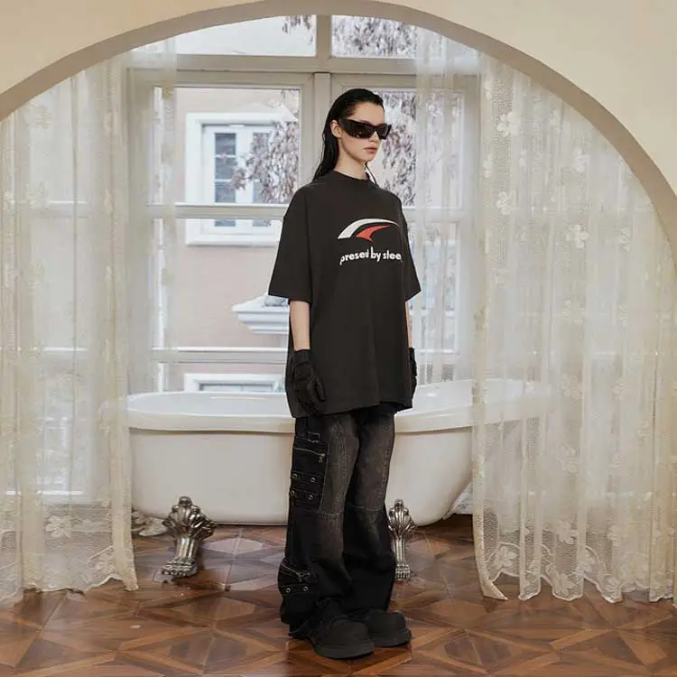 STEEPC T Shirt Unisex Gray Black-2