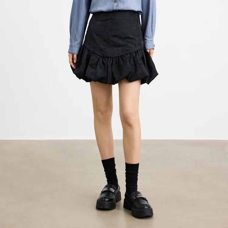 SHUIYUNJIAN Casual Short Skirts Women's Black-2