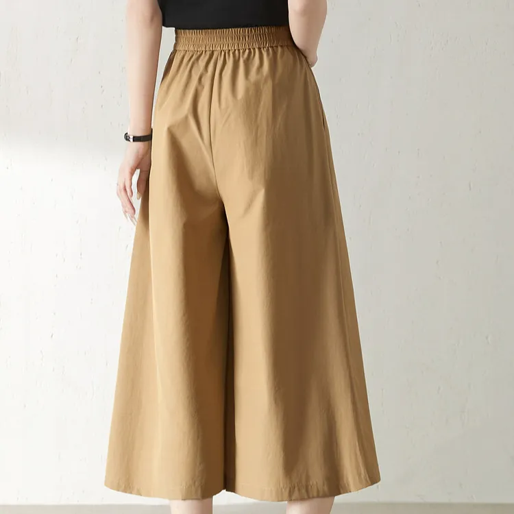 Mo Han Yi Mei Casual Pants Women's Khaki-1