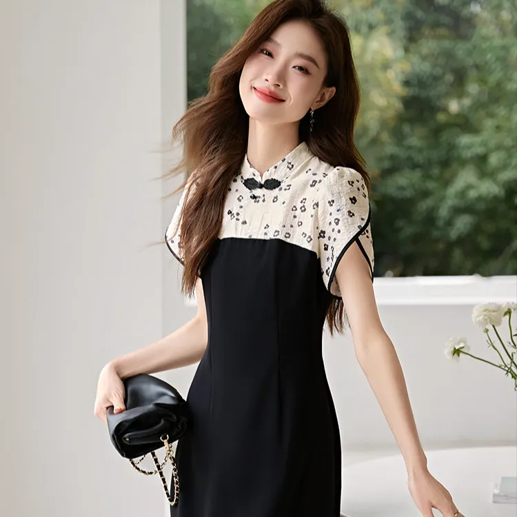 Mo Han Yi Mei Short Sleeved Dresses Women's-3