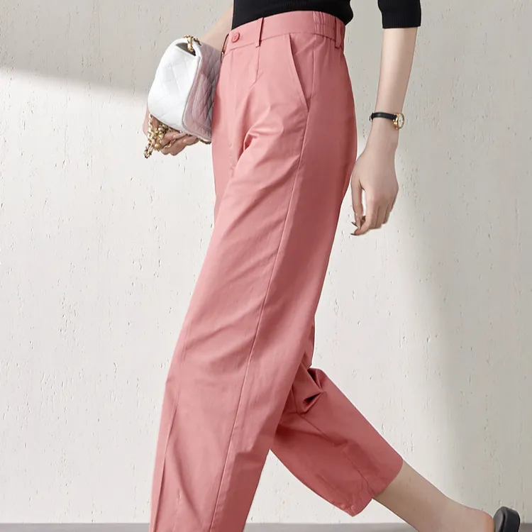 Mo Han Yi Mei Casual Pants Women's Pink-2