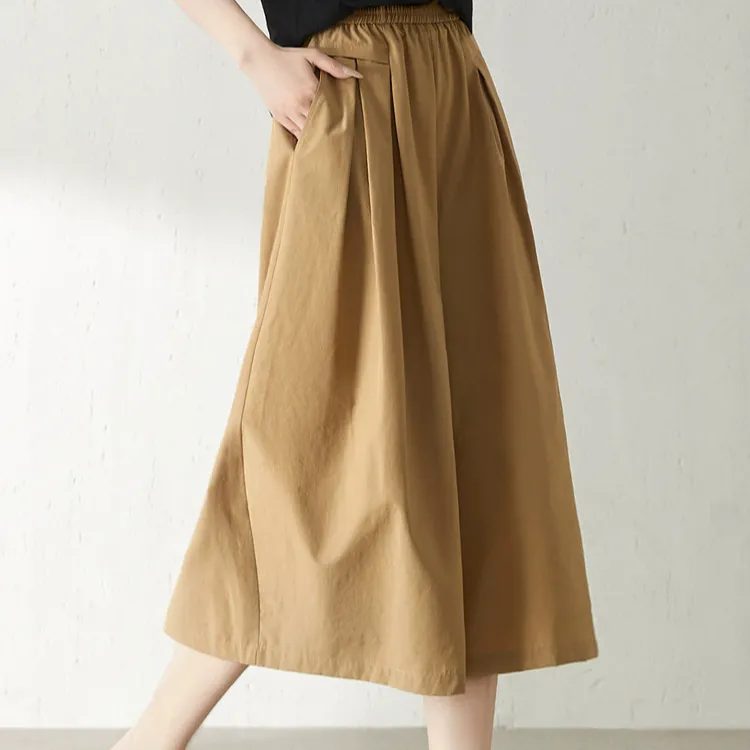 Mo Han Yi Mei Casual Pants Women's Khaki-3
