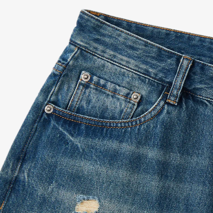 DEGAIA Denim Shorts Men's Light Denim Blue-2
