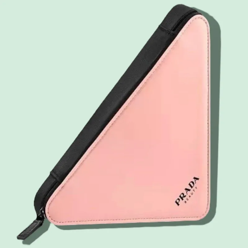PRADA Triangle Makeup Bag With Tools Portable Storage-1