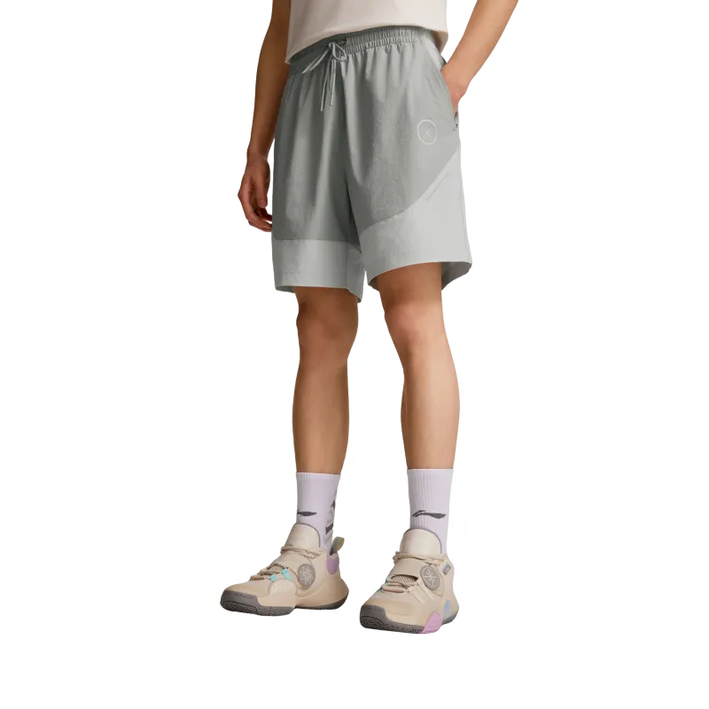 LiNing Casual Shorts Men's Ultimate Gray/Crystal Gray-2