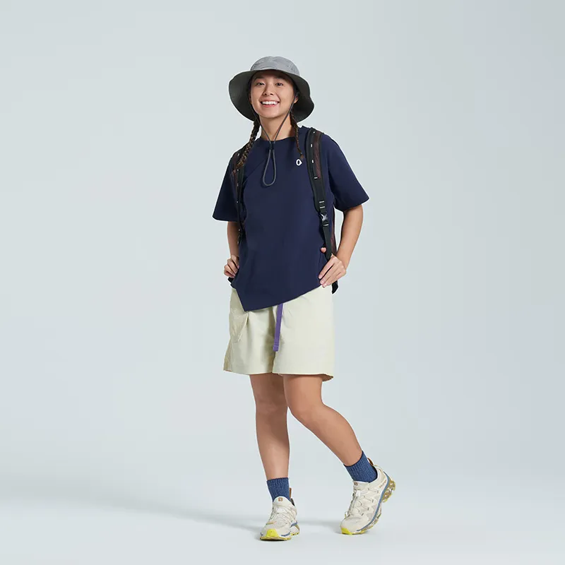ANGAORUO Casual Shorts Women's Light Tea Brown-1