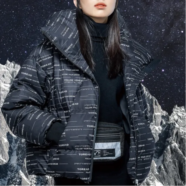 TOREAD City Outdoor Collection Down Jacket Women's Black White-1